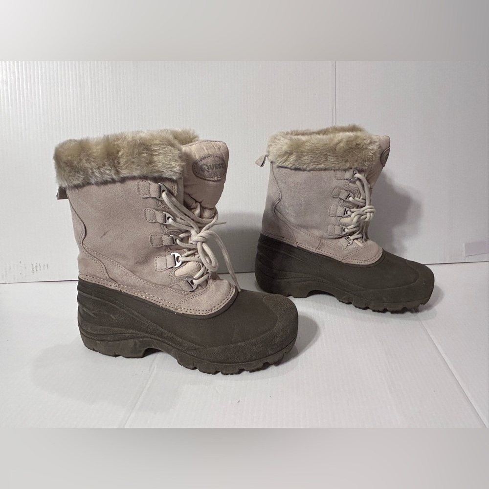 Quest leather winter snow boots women size 7